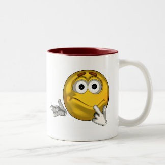 Confused - toon Two-Tone coffee mug