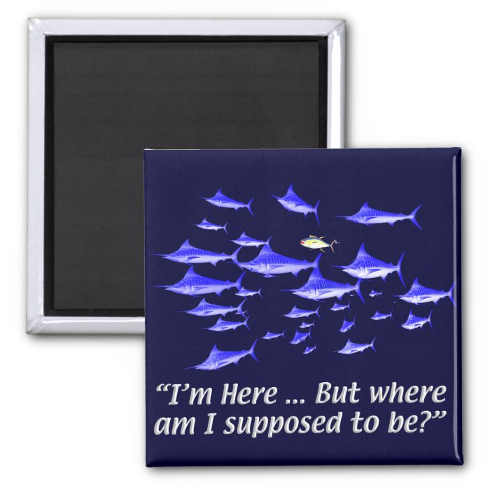 Confused tuna   Senior Citizens Fridge Magnet