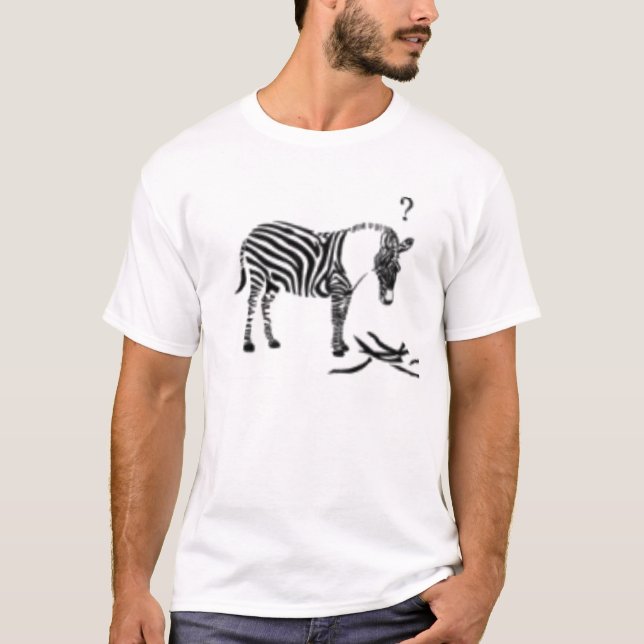 Confused Zebra T-Shirt (Front)