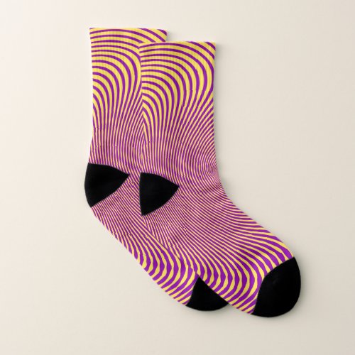 confusing hypnotic swirl lines dissolve pattern socks