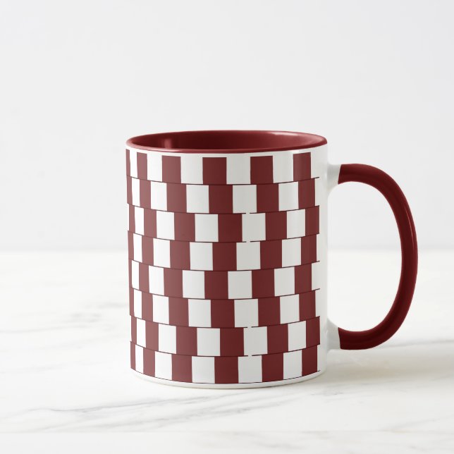 Confusing lines Bordeaux Mug (Right)