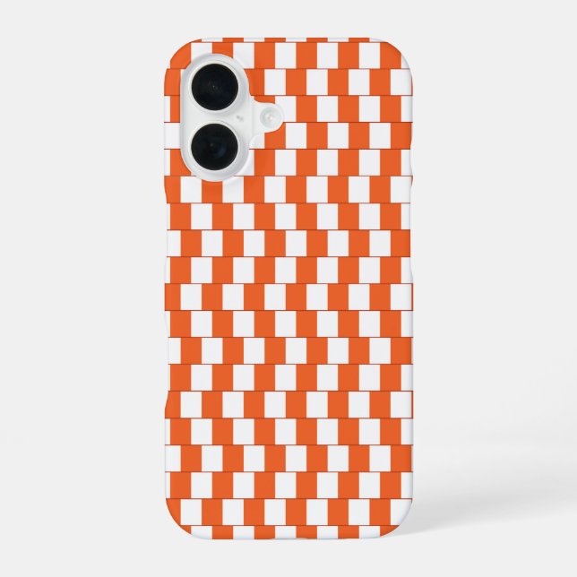 Confusing lines Orange Iphone Case (Back)
