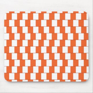 Confusing lines Orange Mouse Pad