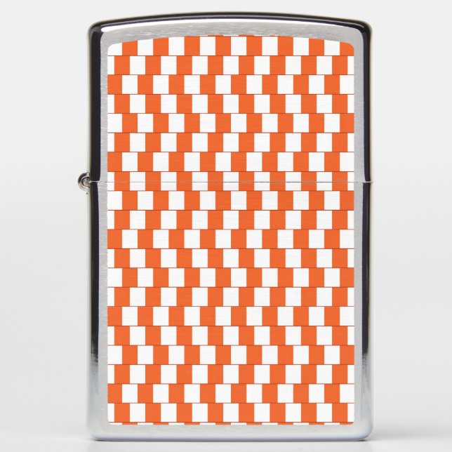 Confusing lines Orange Zippo Lighter (Front)