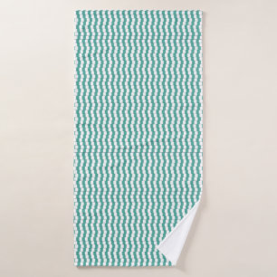 Confusing lines turquoise bath towel