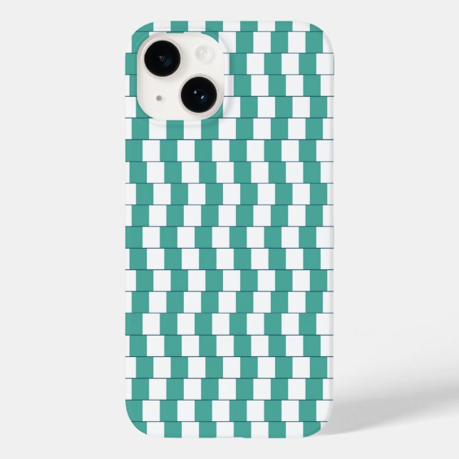 Confusing lines turquoise Case-Mate iPhone case (Back)