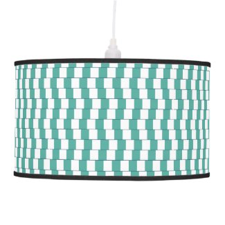 Confusing lines turquoise ceiling lamp