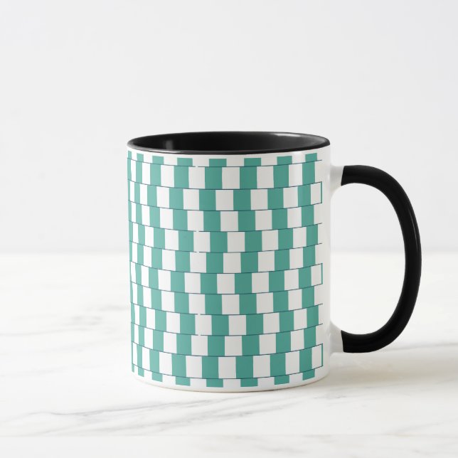 Confusing lines turquoise mug (Right)
