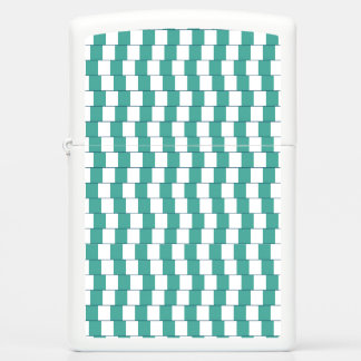 Confusing lines turquoise zippo lighter