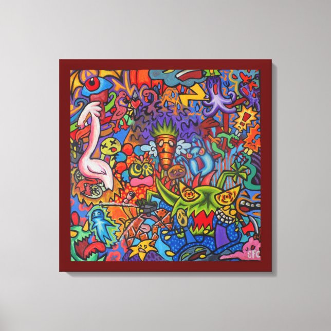 Confusion By Squid Fear City (2.5) Canvas Print (Front)