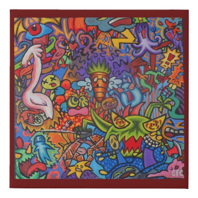 Confusion By Squid Fear City (2.5) Faux Canvas Print (Front)