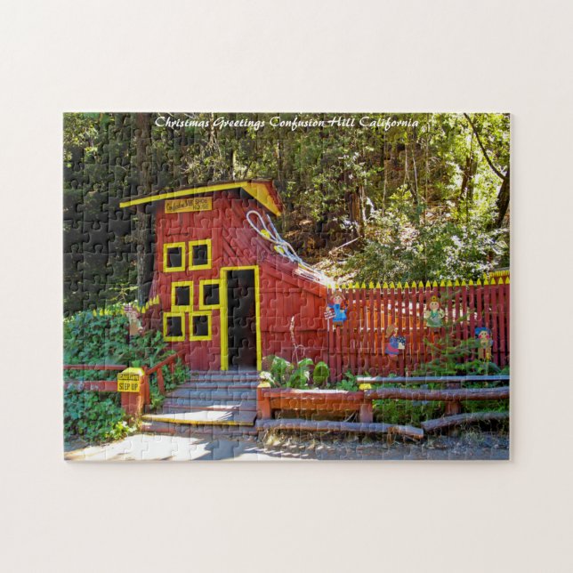 Confusion Hill  California. Christmas Greetings Jigsaw Puzzle (Horizontal)