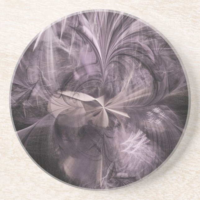 Confusion in Black and White Drink Coaster (Front)