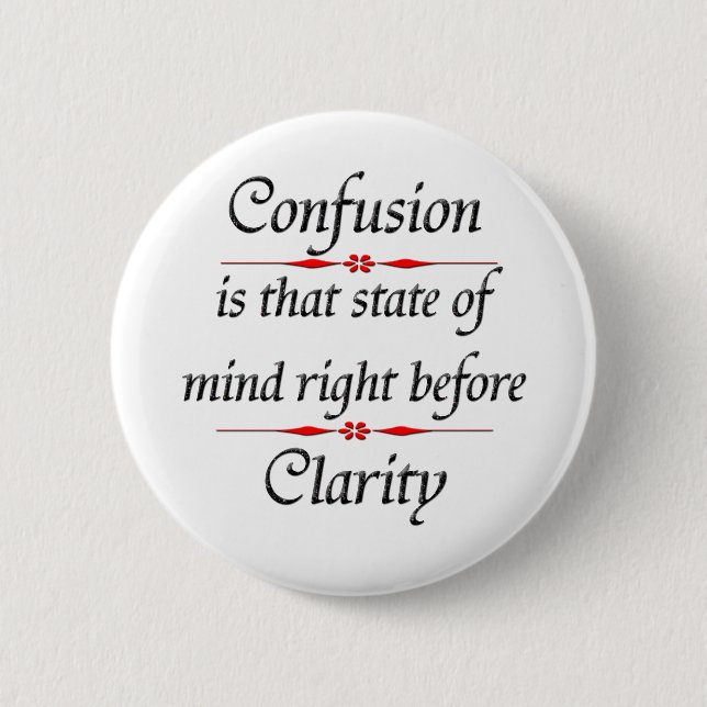 Confusion Pinback Button (Front)
