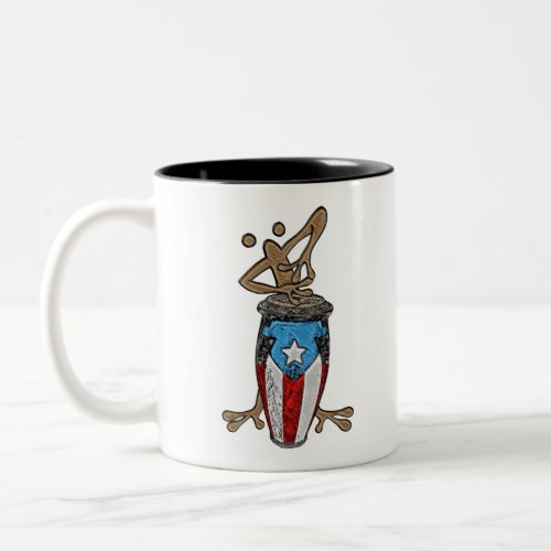 Conga Coqui Taino Two_Tone Coffee Mug