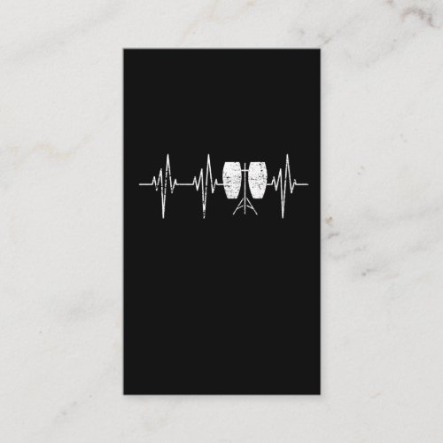 Conga Drum _ Distressed Conga Drummer Heartbeat Business Card