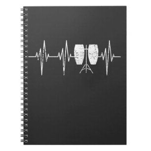 Conga Drum - Distressed Conga Drummer Heartbeat Notebook