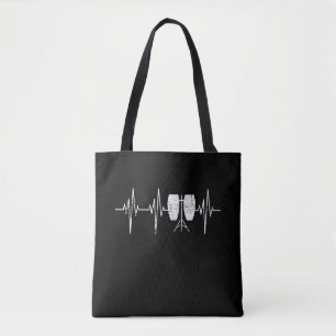 Conga Drum - Distressed Conga Drummer Heartbeat Tote Bag