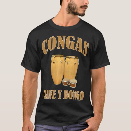 Conga drums and bongo drums percussion Premium  T_Shirt