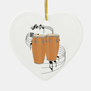 Conga Drums Ceramic Ornament