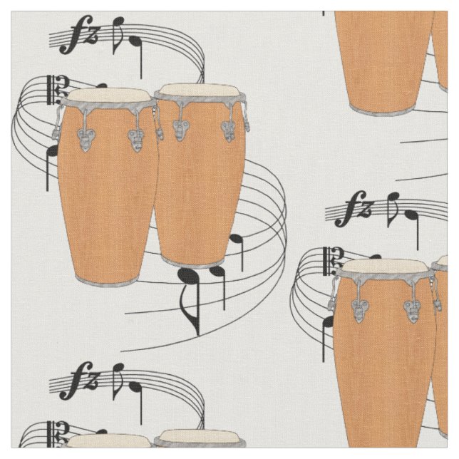 Conga Drums Fabric (Close Up)