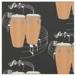Conga Drums Fabric - Dark