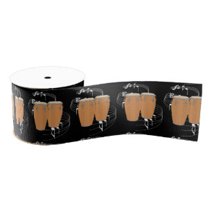 Conga Drums Ribbon - Dark