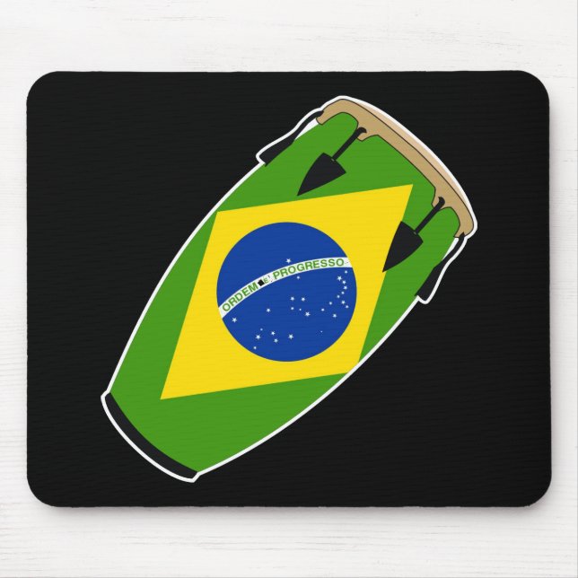 Conga Flag Brazil Mouse Pad (Front)