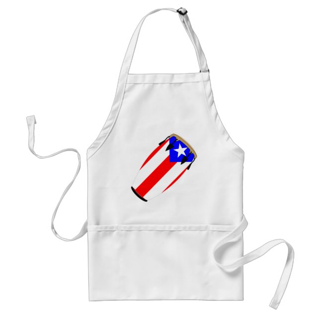 Conga Flag Puerto Rico Adult Apron (Front)