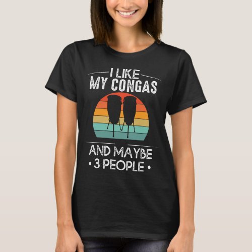Conga Player Musician Vintage Drummer Congas T_Shirt