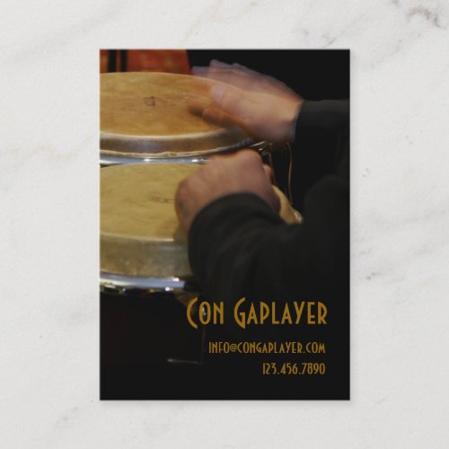 congaplayers hands on conga drums business card