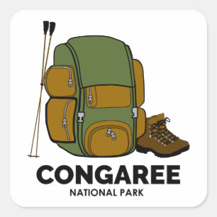 Congaree National Park Backpack Square Sticker