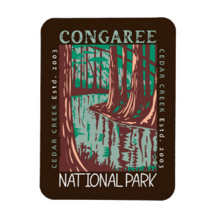 Congaree National Park Cedar Creek Vintage  Magnet