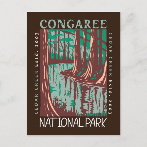 Congaree National Park Cedar Creek Vintage  Postcard