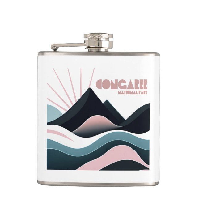 Congaree National Park Colored Hills Flask (Front)
