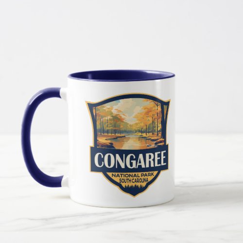 Congaree National Park Illustration Travel Vintage Mug
