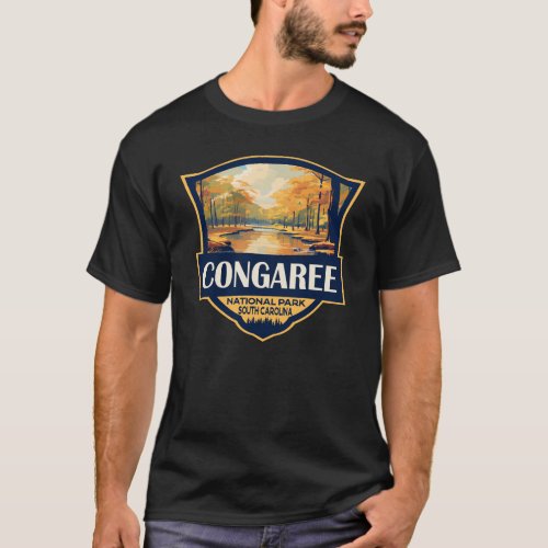 Congaree National Park Illustration Travel Vintage T_Shirt