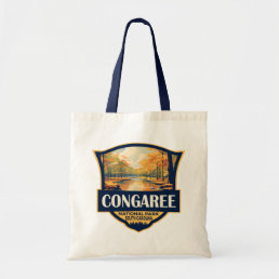 Congaree National Park Illustration Travel Vintage Tote Bag