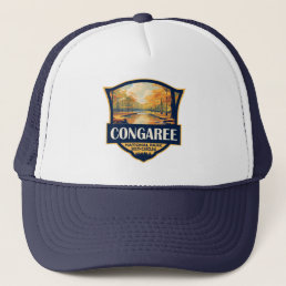 Congaree National Park Illustration Travel Vintage Trucker Hat