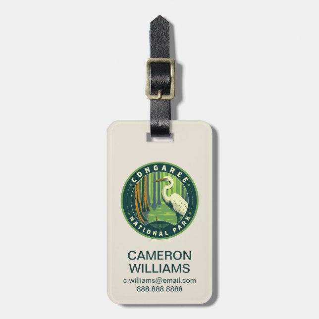 Congaree National Park Luggage Tag (Front Vertical)