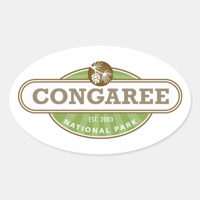 Congaree National Park Oval Sticker (Front)