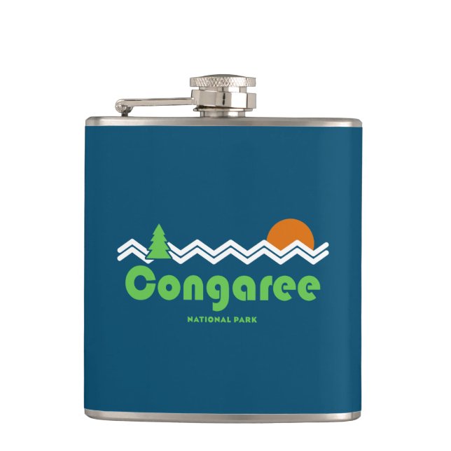 Congaree National Park Retro Flask (Front)