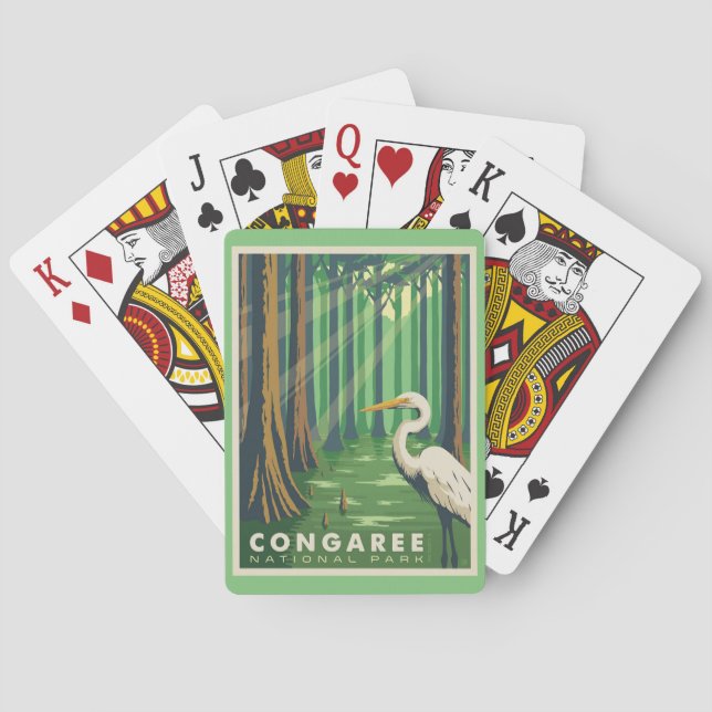 Congaree National Park SC Playing Cards (Back)