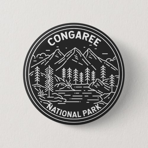 Congaree National Park South Carolina Monoline   Button