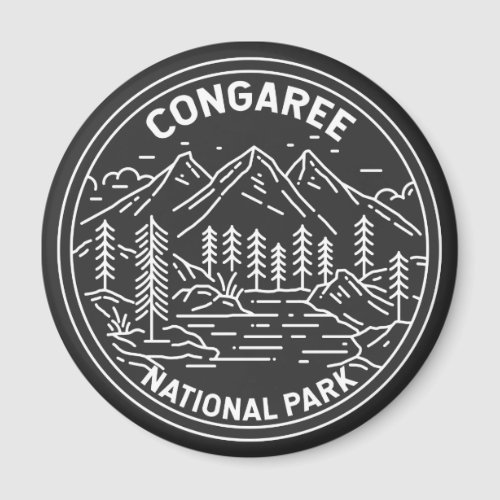 Congaree National Park South Carolina Monoline  Magnet