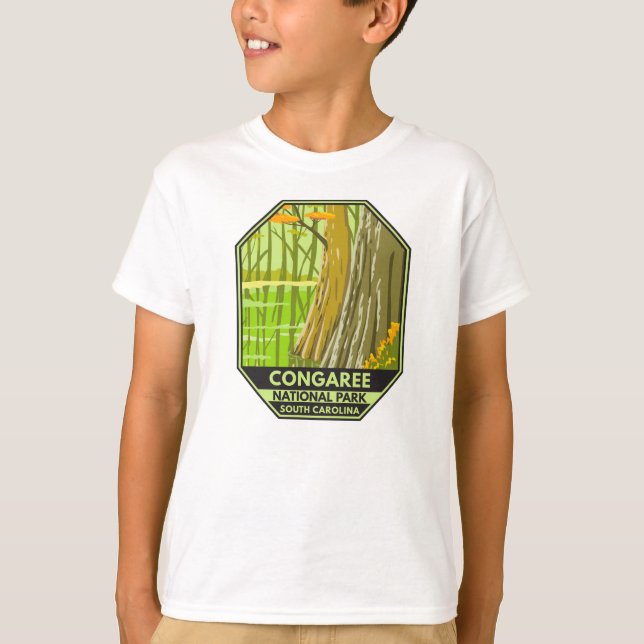 Congaree National Park South Carolina Retro T-Shirt (Front)