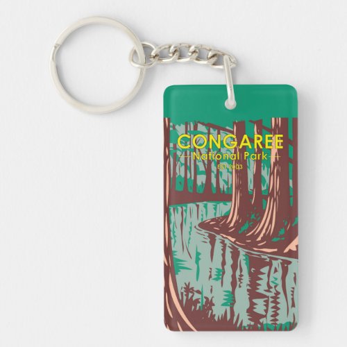 Congaree National Park South Carolina Vintage Keychain