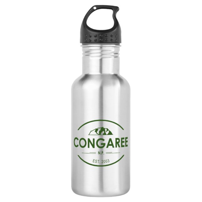 Congaree National Park Stainless Steel Water Bottle (Front)