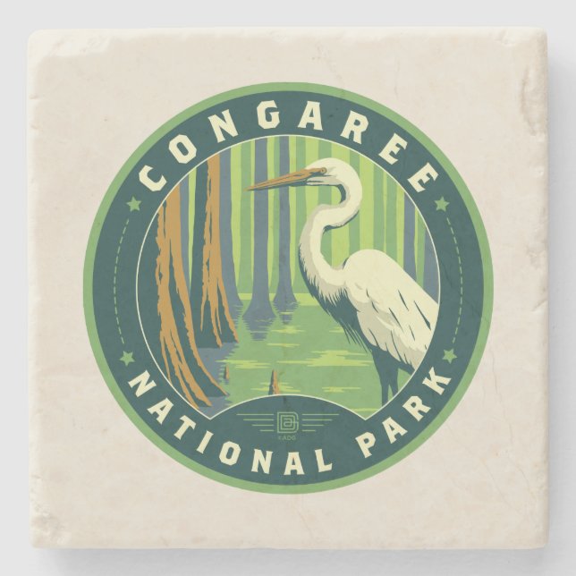 Congaree National Park Stone Coaster (Front)