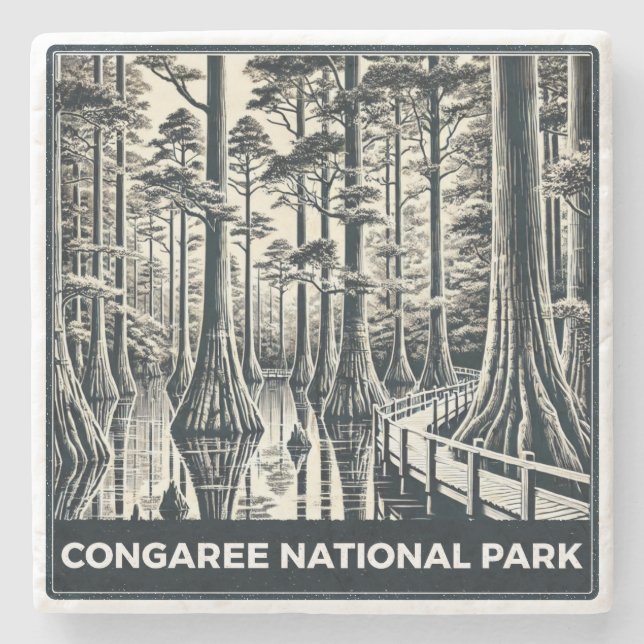 Congaree National Park Stone Coaster (Front)
